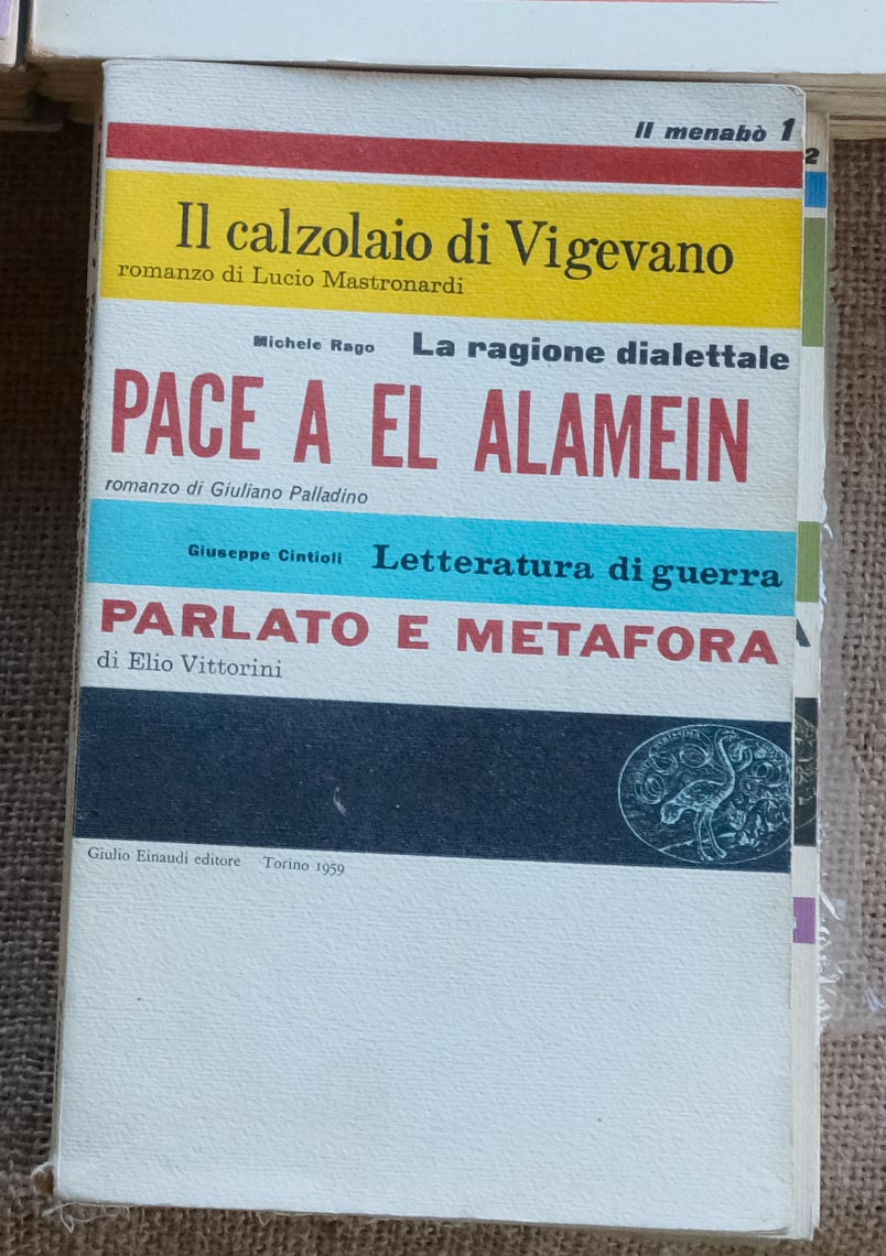 Rivista-libro Il Menabò, 1959, Einaudi Torino