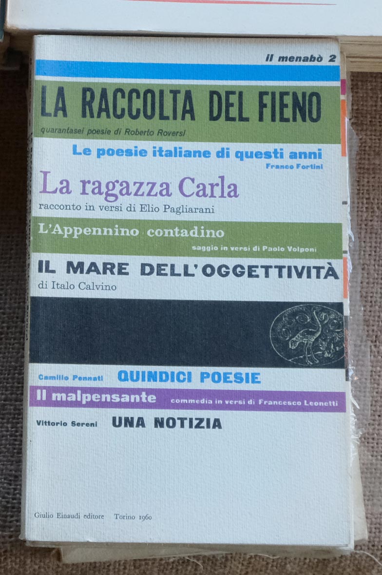Rivista-libro Il Menabò n.2, 1960, Einaudi Torino