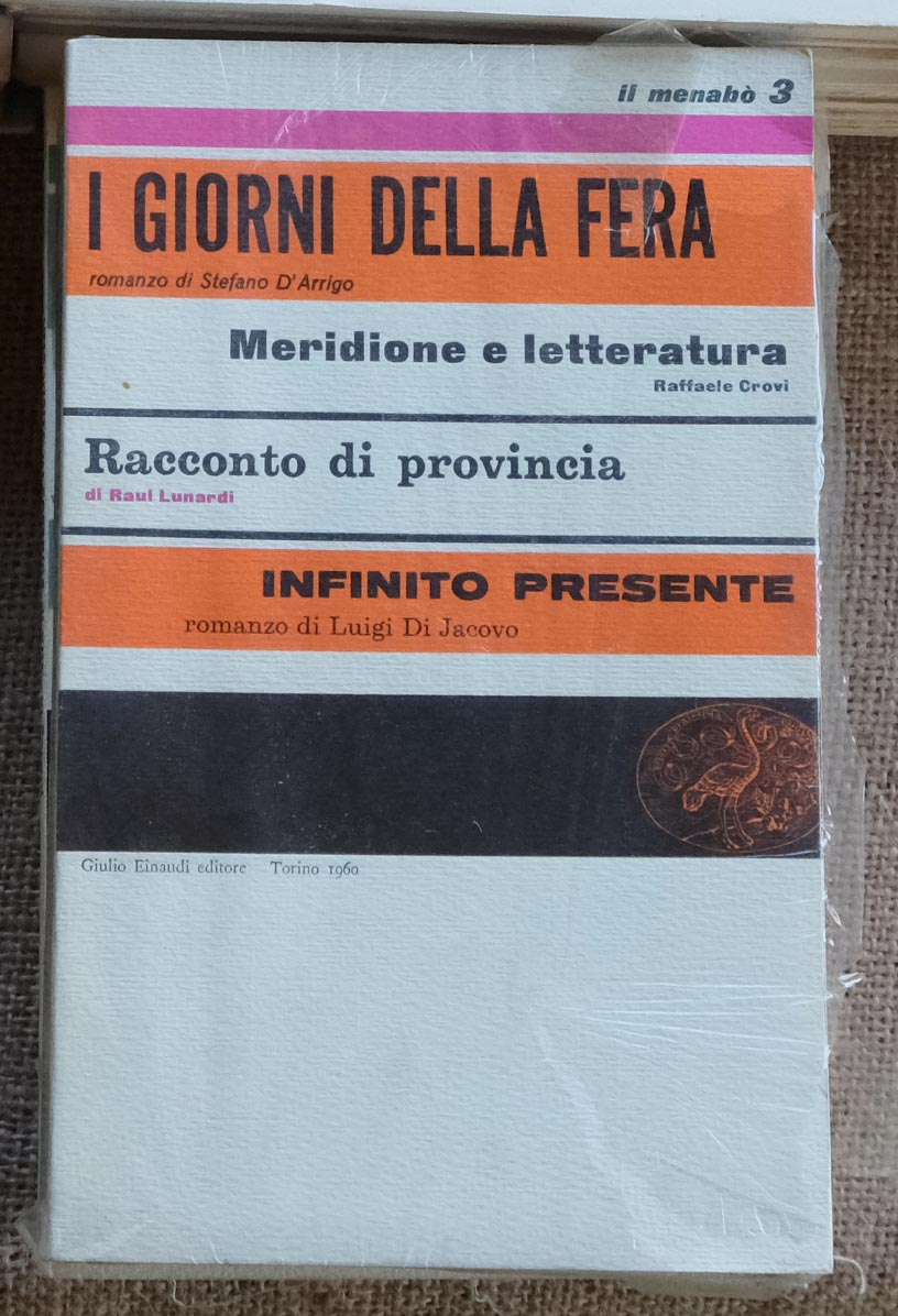 Rivista-libro Il Menabò n.3, 1960, Einaudi Torino